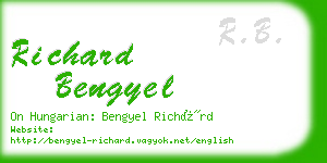 richard bengyel business card